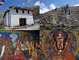 405 Muktinath Narsingh Gompa, Padmasambhava Statue The Narsingh Gompa (the Lamp Temple) has a famous statue of Padmasambhava (Tib. Guru Rinpoche), supposedly sculpted by Padmasambhava himself when he stopped and meditated at Muktinath on his way to Tibet.